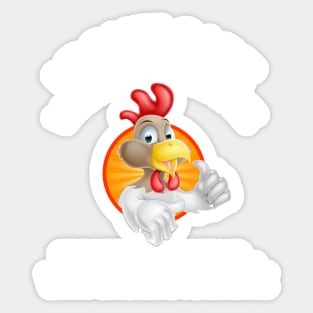 I don't care what anyone thinks of me except chickens funny Sticker